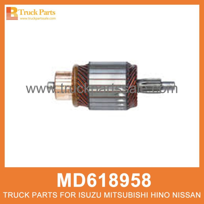 Armature Starter Motor 1 Bearing Type 12V MD618958 M106X43571 for Mitsubishi truck Armatura Starter Motor Roiling