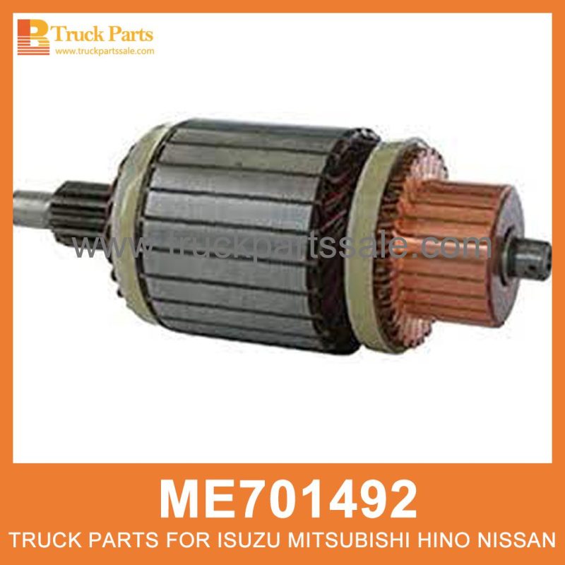 Armature Starter Motor 1 Bearing Type 24V ME701492 M105X43771 for Mitsubishi truck Armatura Starter Motor Roiling
