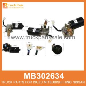Assembly Wiper Motor 12V MB302634 MB302224 for Mitsubishi truck Motor de limpiaparabrisas de montaje