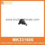 Ball Joint Upper MK331600 MK469290 MK470213 for Mitsubishi truck Bola de articulaci??n superior