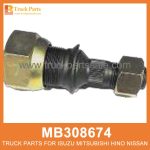 Bolt Nut Left Front Hub MB308674 for Mitsubishi truck Tuerca del perno Cuerto delantero izquierdo