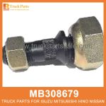 Bolt Nut Right Front Hub MB308679 for Mitsubishi truck Tuerca del perno cubero delantero derecho