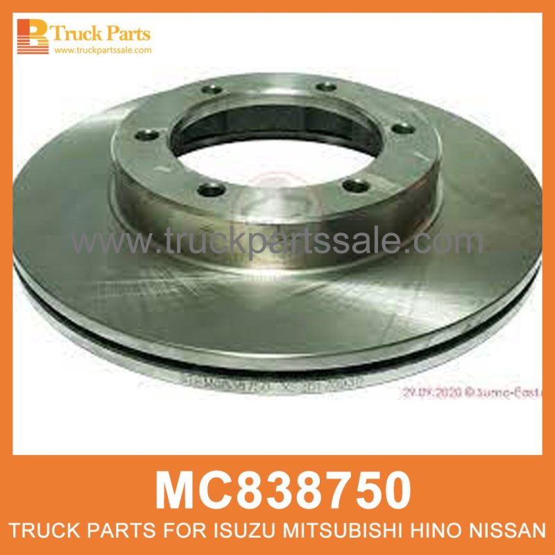 Brake Disc Rotor 6 Holes MC838750 for Mitsubishi truck Rotor de disco de freno