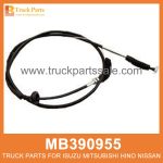 Cable Accelerator LHD without Adjuster 1625mm MB390955 for Mitsubishi truck Acelerador de cable LHD sin ajustador LHD
