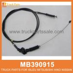 Cable Accelerator RHD without Adjuster 2185mm MB390915 for Mitsubishi truck Acelerador de cable RHD sin ajustador RHD