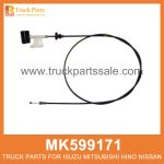 Cable Parking Brake 3560mm MK599171 for Mitsubishi truck Freno de estacionamiento