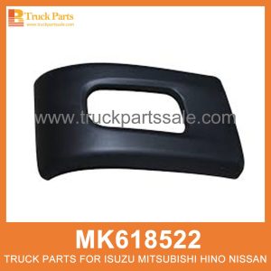 Corner Left Front Bumper with Fog Lamp hole MK618522 for Mitsubishi truck Esquina izquierda parachoques delantero con orificio de la l??mpara de niebla