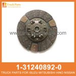 DISC CLUTCH 1-31240892-0 1312408920 1-31240-892-0 for ISUZU CXZ81 10PE1 Embrague