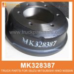 Drum Brake Rear 6 Bolt Type using 110mm liner MK328387 for Mitsubishi truck Perno trasero del freno de tambor