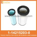 FILTER AIR CLEANER 1-14215203-0 1-87610111-0 1142152030 1876101110 1-14215-203-0 1-87610-111-0 for ISUZU CXZ51K 6WF1 Filtro de aire