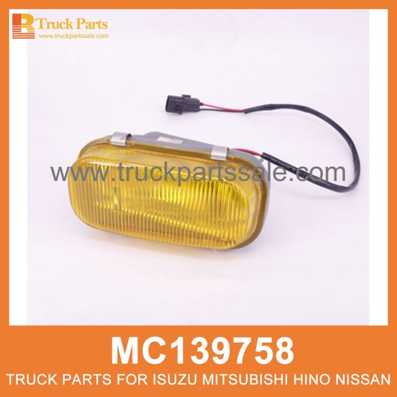 Fog Lamp Left Amber lens MC139758 for Mitsubishi truck Lampara de niebla