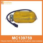Fog Lamp Right Amber lens MC139759 for Mitsubishi truck Lampara de niebla