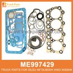 Gasket Set Engine Overhaul ME997429 ME996023 ME993940 for Mitsubishi truck Revisi??n del motor de la junta