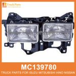 Head Lamp Left with Housing MC139780 214-1168L for Mitsubishi truck L??mpara de la cabeza a la izquierda con carcasa