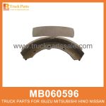 Lined Shoe Set Front Rear 75mm width set of 4 pcs MB060596 MC865115 for Mitsubishi truck Juego de zapatos forrados