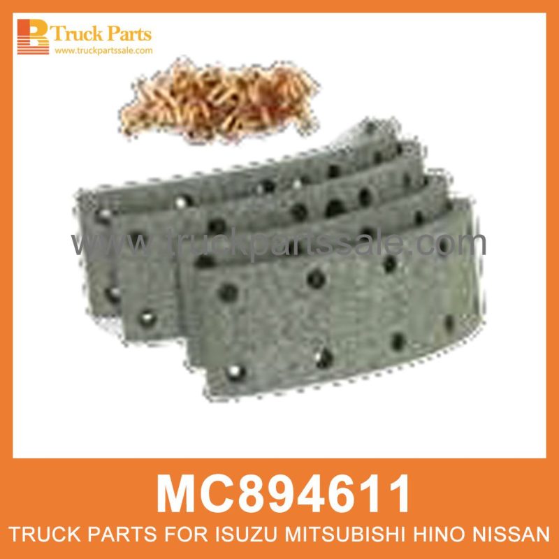 Lining Set Brake 110mm width set of 4 pcs MC894611 MK449267 for Mitsubishi truck Freno de ajuste de revestimiento