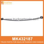 Main Leaf Front Spring MK432187 for Mitsubishi truck Spring delantero de la hoja principal