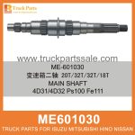 Main Shaft 407mm Length 20 32 32 18 Teeth ME601030 for Mitsubishi truck Eje principal