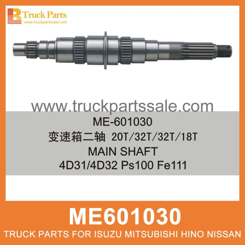 Main Shaft 407mm Length 20 32 32 18 Teeth ME601030 for Mitsubishi truck Eje principal