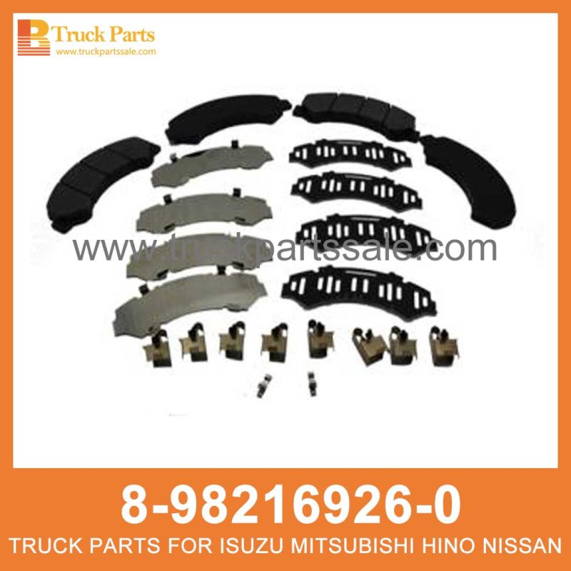 PAD KIT CALIPER DISC BRK FRT 8-98216926-0 8982169260 8-98216-926-0 for ISUZU NPR NPS NQR NNR Kit kit Caliper disco brk frt PAD KIT CALIPER DISC BRK FRT