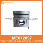 Piston Set 108mm bore set of 4 pcs ME012897 for Mitsubishi truck Set de pist??n