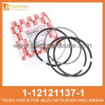 RING SET PISTON STANDARD 1-12121137-1 1121211371 1-12121-137-1 for ISUZU FVR23 6SD1T Est??ndar de pist??n de fijaci??n de anillo
