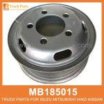Rim Wheel 5 Hole Tube Type Black Colour MB185015 MT119315 for Mitsubishi truck Rueda de borde