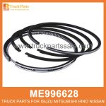Ring Set Piston 110mm bore ME996628 for Mitsubishi truck Pist??n de colocaci??n de anillos