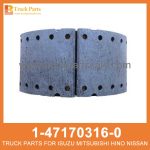 SHOE BRK FRT 1-47170316-0 1471703160 1-47170-316-0 for ISUZU CYZ51K 6WF1 Zapato brk frt BRK FRT