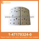 SHOE BRK RR 1-47170324-0 1471703240 1-47170-324-0 for ISUZU CYZ51K 6WF1 Zapato brk rr BRK RR