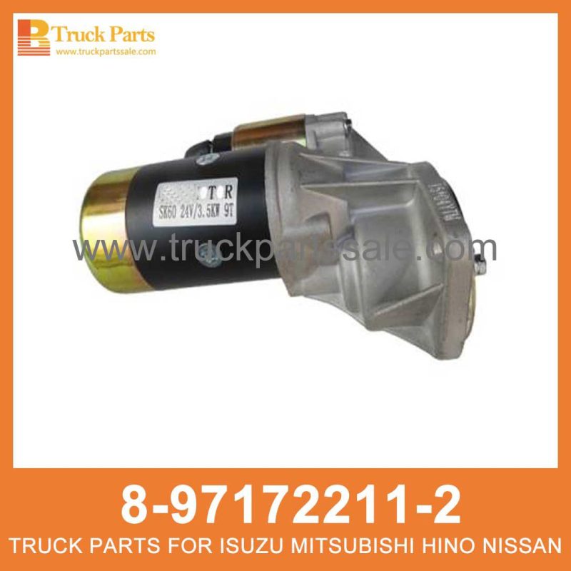 STARTER ASM 8-97172211-2 8-98222018-2 8971722112 8982220182 8-97172-211-2 8-98222-018-2 for ISUZU 4HG1 4HF1 4HK1 Entrante ASM