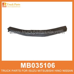 Spring Assembly Rear Suspension with Helper Leaf MB035106 for Mitsubishi truck Asamblea de resorte suspensi??n trasera con hoja auxiliar