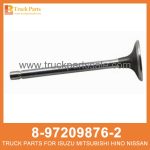 VALVE EXH 8-97209876-2 8972098762 8-97209-876-2 for ISUZU 6HK1 4HK1 V??lvula exh Exh