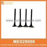 Valve Set Exhaust set of 4 pcs ME029008 for Mitsubishi truck Conjunto de escape de la v??lvula