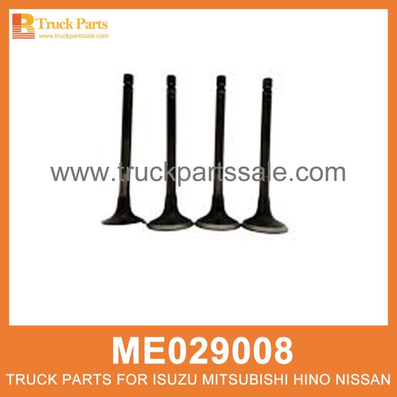 Valve Set Exhaust set of 4 pcs ME029008 for Mitsubishi truck Conjunto de escape de la v??lvula