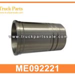 Engine liner Sleeve ME092221 for MITSUBISHI fuso mixer truck or dump truck 8 cylinder FV515 8DC10 Manga del revestimiento del motor