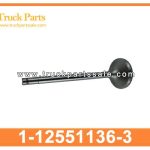 Intake Valve 1-12551136-3 1125511363 1-12551-136-3 for ISUZU CXZ 10PD1 V??lvula de admisi??n
