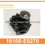 Water pump 16100-E0270 16100E0270 for HINO 300 DUTRO EXCAVATOR J05C Bomba de agua
