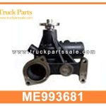 Water pump ME993681 for MITSUBISHI FUSO SUPERGREAT 6D40 Bomba de agua