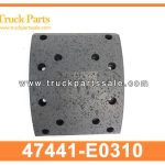 brake lining front 47441-E0310 47441E0310 for HINO 700 E13C romper el forro