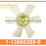 fan blade 10 blades 1-13660289-0 1136602890 1-13660-289-0 for ISUZU EX200 6BG1 aspa del ventilador
