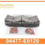 front brake lining pad 04477-E0120 47441-4120 04477E0120 474414120 for HINO 500 FG almohadilla del revestimiento del freno delantero
