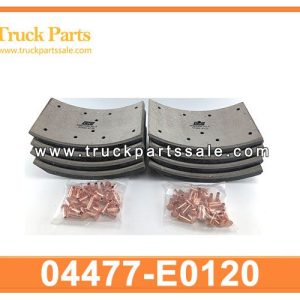 front brake lining pad 04477-E0120 47441-4120 04477E0120 474414120 for HINO 500 FG almohadilla del revestimiento del freno delantero