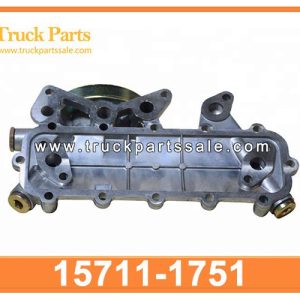 oil cooler core and cover 15711-1751 157111751 for HINO 300 W04D n??cleo y cubierta para enfriador de aceite