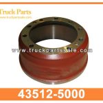 rear brake drum 43512-5000 435125000 for HINO 700 truck tambor de freno trasero