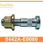 rear wheel hub bolt LH RH with nut 0442A-E0080 0442AE0080 for HINO 500 perno de cubo de la rueda trasera