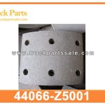 6 hole truck brake lining 44066-Z5001 44066Z5001 for NISSAN Revestimiento de freno de cami??n de agujeros