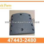 brake lining 47443-2480 04506-6100 47443-2120 474432480 45066100 474432120 for HINO romper el forro