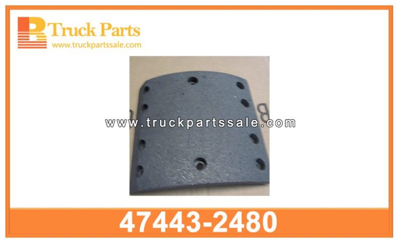brake lining 47443-2480 04506-6100 47443-2120 474432480 45066100 474432120 for HINO romper el forro