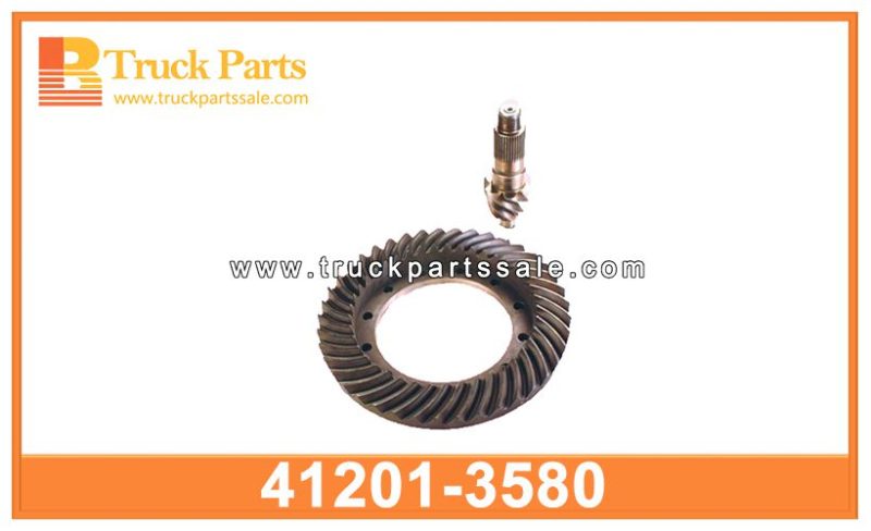 differential parts crown wheel pinion 41201-3580 412013580 for HINO LFS370 Piezas diferenciales de la rueda de la corona